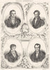 FRANCE. Dupuytren; Orfila; Bayle; Louis 1835 old antique vintage print picture