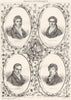 FRANCE. Mehul; Boileldieu; Herold; Berton 1835 antique print picture