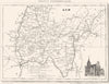 AIN. Ain. Département  1835 old antique vintage map plan chart