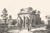 AISNE. Temple Antique á Soissons 1835 old vintage print picture