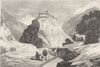HAUTES-ALPES. Fort de Queyras 1835 old antique vintage print picture