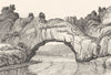 ARDÈCHE. Pont d'Arc 1835 old antique vintage print picture