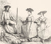 ARDÈCHE. Costumes de L'Ardèche 1835 old antique vintage print picture