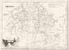ARIÈGE. Ariège. Département  1835 old antique vintage map plan chart