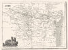 AUDE. Aude. Département  1835 old antique vintage map plan chart