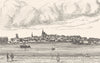 AUDE. Castelnaudary 1835 old antique vintage print picture