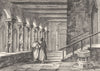 AVEYRON. Ancien Cloître à Rhodez 1835 old antique vintage print picture