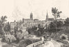 AVEYRON. Rhodez 1835 old antique vintage print picture