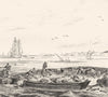 BOUCHES-DU-RHÔNE. Marseille. Péche du Thon 1835 old antique print picture