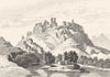CANTAL. St. Flour 1835 old antique vintage print picture