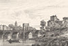 CHARENTE-MARITIME. Inférieure. Arc de Tibère Saintes 1835 old antique print