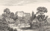 CHER. Chateauneuf 1835 old antique vintage print picture