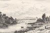 CORRÈZE. Pont d'Argentat 1835 old antique vintage print picture