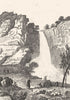 CÔTE-D'OR. Cascade de Menevault 1835 old antique vintage print picture