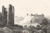 CÔTES-D'ARMOR. Cotes-du-Nord. Chateau léon á Dinan 1835 old antique print