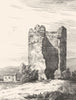 DORDOGNE. Tour de Vesone 1835 old antique vintage print picture