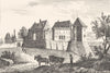 DORDOGNE. Chateau de Biron 1835 old antique vintage print picture