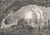 DOUBS. Grotte d'Osselles 1835 old antique vintage print picture