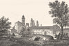 DRÔME. Drôme. Chartreuse de Romans 1835 old antique vintage print picture