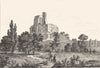 EURE. Chateau de Gisors 1835 old antique vintage print picture