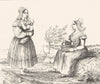 EURE-ET-LOIR. Costumes de Chartres 1835 old antique vintage print picture