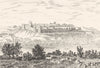 GARD. Chartreuse de Villeneuve 1835 old antique vintage print picture