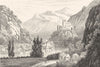 HAUTE-GARONNE. St. Beat 1835 old antique vintage print picture