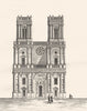 GERS. Cathédrale d'Auch 1835 old antique vintage print picture