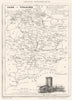 ILLE-ET-VILAINE. Ille-Et-Vilaine 1835 old antique vintage map plan chart