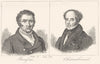 ILLE-ET-VILAINE. Broufsais; Châteaubriand 1835 old antique print picture