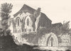 INDRE. Ruines de l'abbaye de Deols 1835 old antique vintage print picture