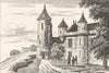 INDRE-ET-LOIRE. Tour d'Agnes Sorel à Loches 1835 old antique print picture