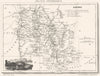 ISÈRE. Département de l'Isère 1835 old antique vintage map plan chart
