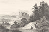 ISÈRE. Chateau de Bayard 1835 old antique vintage print picture