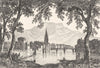 ISÈRE. Grenoble 1835 old antique vintage print picture