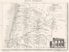 LANDES. Département des Landes 1835 old antique vintage map plan chart