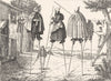 LANDES. Habilans des Landes 1835 old antique vintage print picture