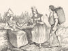 LOIR-ET-CHER. Costumes des bords de la Loire 1835 old antique print picture