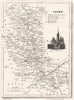 LOIRE. Département de la Loire 1835 old antique vintage map plan chart