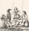 HAUTE-LOIRE. Costumes de la Baute Loire 1835 old antique vintage print picture