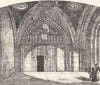 HAUTE-LOIRE. Porche de Brioude 1835 old antique vintage print picture