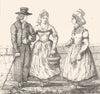 LOIRE-ATLANTIQUE. -Inférieure. Costumes Nantes Blain 1835 old print