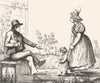 LOIRET. Costumes d'Orleáns 1835 old antique vintage print picture