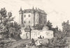 LOT. Chateau de Fénélon 1835 old antique vintage print picture