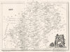 LOT. Département du Lot 1835 old antique vintage map plan chart