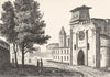 LOT-ET-GARONNE. Ancienne église de St. Caprais Agen 1835 old antique print