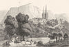 LOZÈRE. Mende 1835 old antique vintage print picture