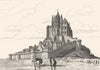 MANCHE. Mont St. Michel 1835 old antique vintage print picture