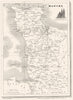 MANCHE. Département de la Manche 1835 old antique vintage map plan chart