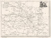 MARNE. Département de la Marne 1835 old antique vintage map plan chart